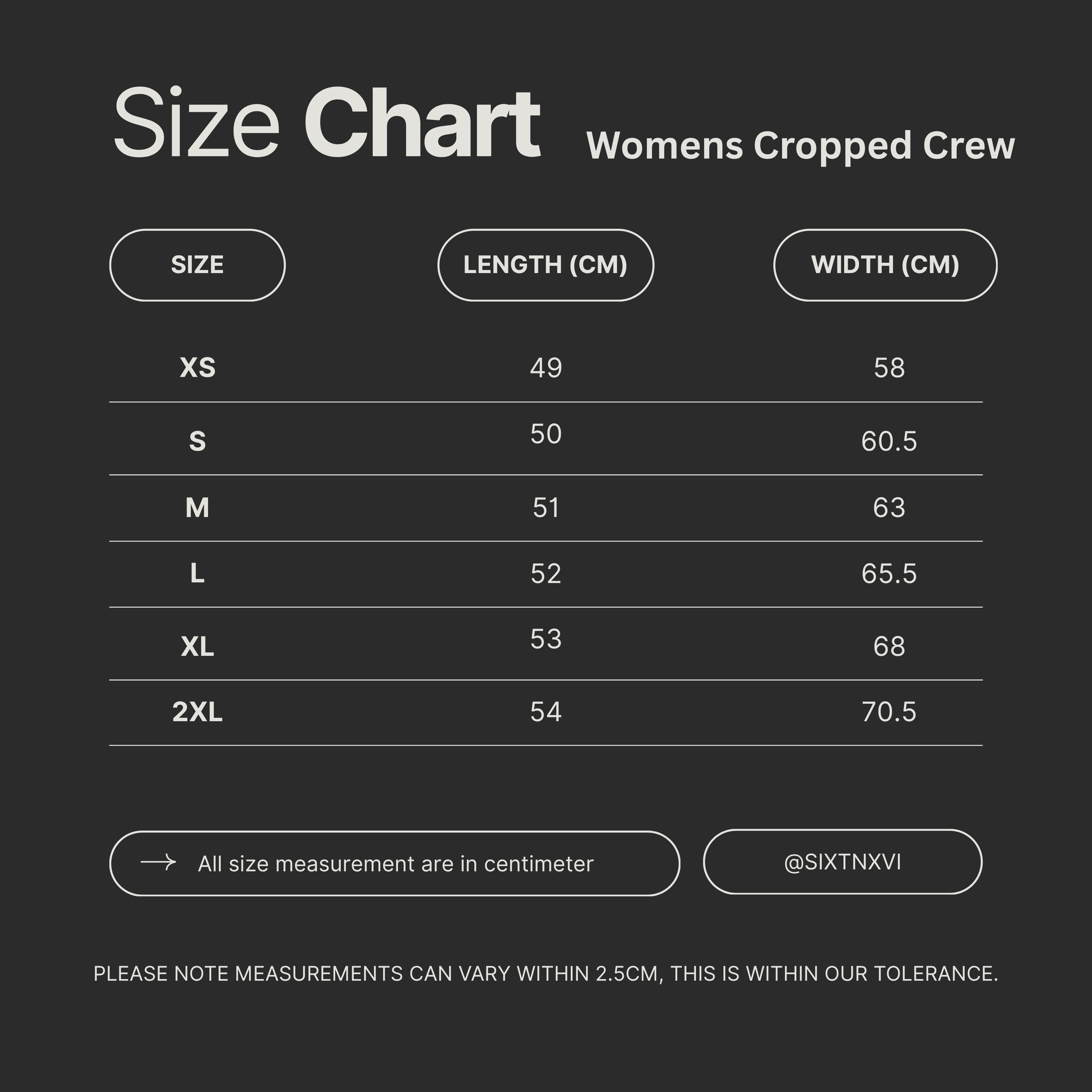 Womens Cropped Crew